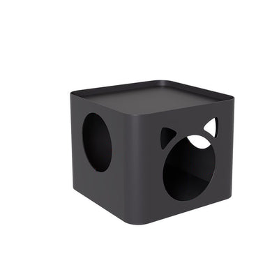 Modern Minimalist Geometric Carbon Steel Pet End Table 2/3-Tier For Living Room