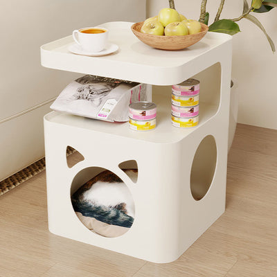 Modern Minimalist Geometric Carbon Steel Pet End Table 2/3-Tier For Living Room