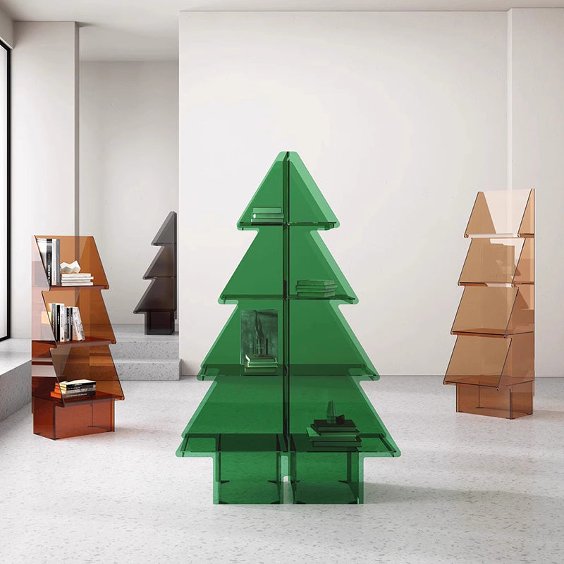 Contemporary Creative Christmas Tree Acrylic Storage Cabinet 3/4-Tier For Living Room