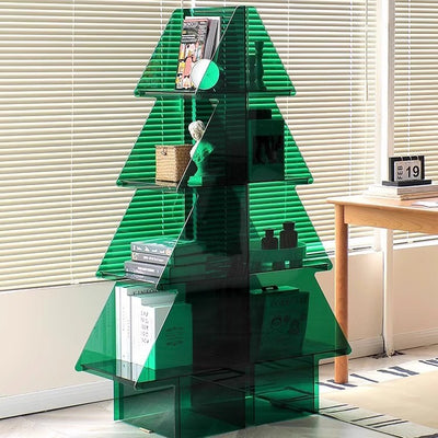 Contemporary Creative Christmas Tree Acrylic Storage Cabinet 3/4-Tier For Living Room