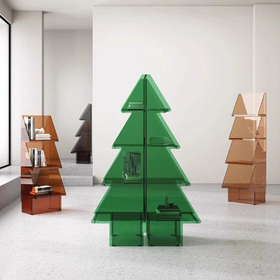 Contemporary Creative Christmas Tree Acrylic Storage Cabinet 3/4-Tier For Living Room