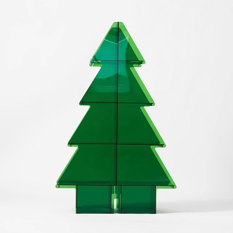 Contemporary Creative Christmas Tree Acrylic Storage Cabinet 3/4-Tier For Living Room