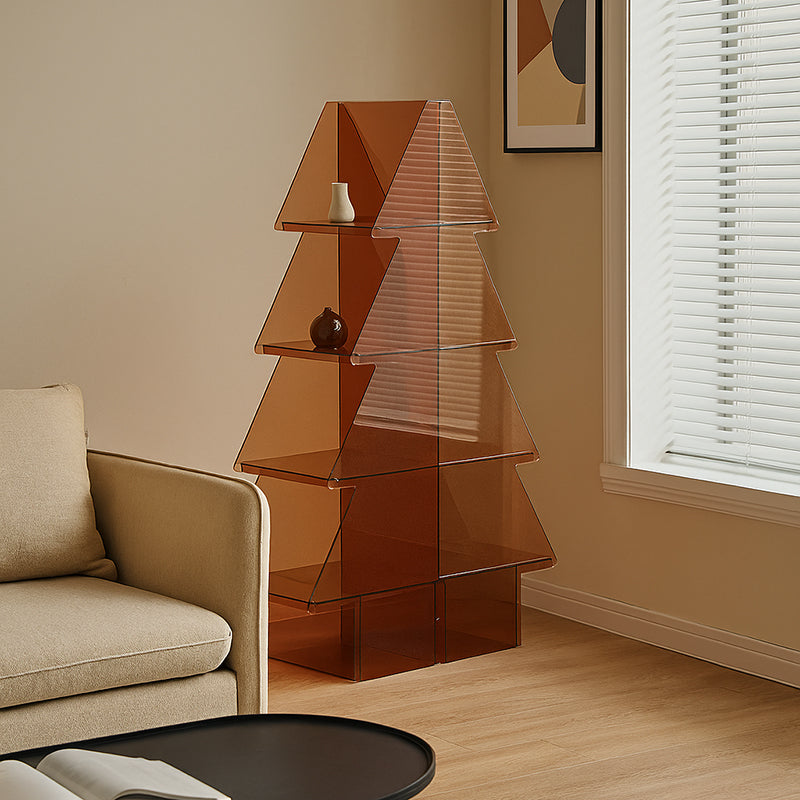 Contemporary Creative Christmas Tree Acrylic Storage Cabinet 3/4-Tier For Living Room