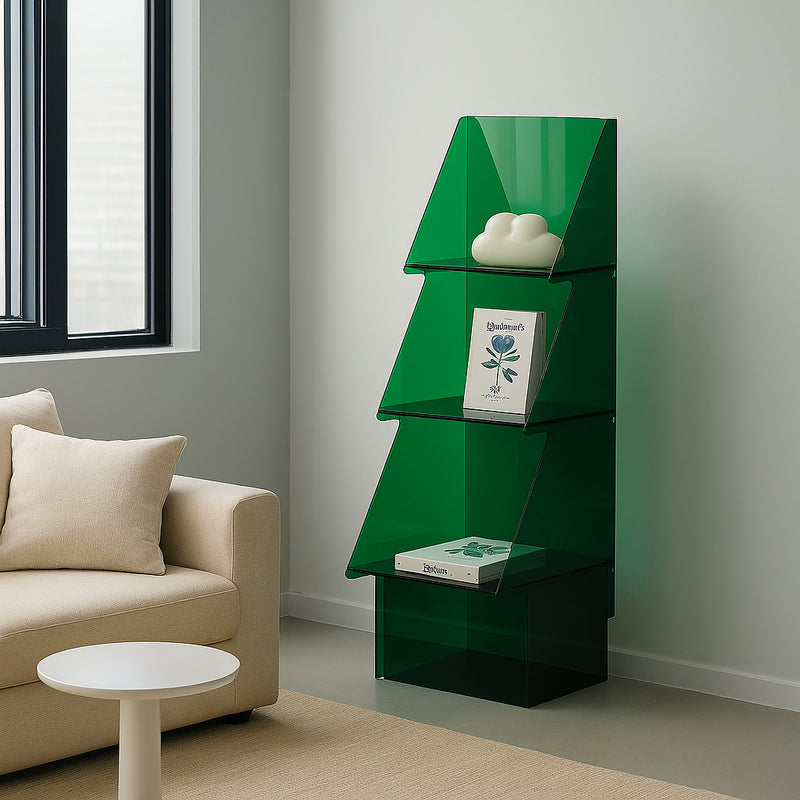 Contemporary Creative Christmas Tree Acrylic Storage Cabinet 3/4-Tier For Living Room