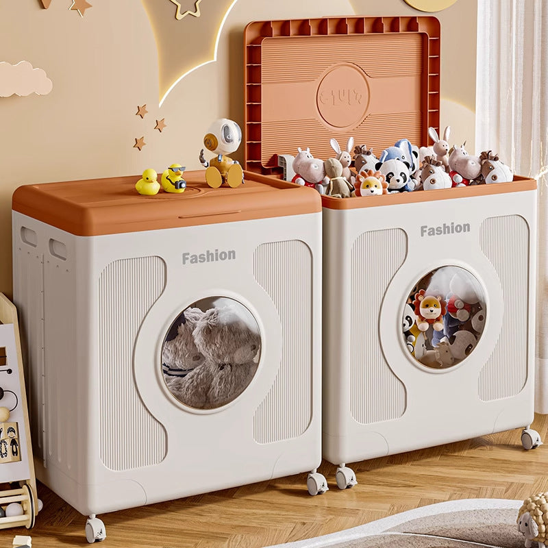 Modern Minimalist Kids Movable Rectangular Plastic Foldable Large Capacity Storage Cabinet 1-Cabinet For Bedroom