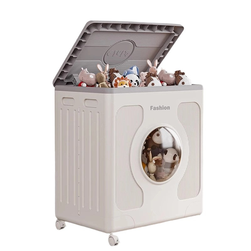 Modern Minimalist Kids Movable Rectangular Plastic Foldable Large Capacity Storage Cabinet 1-Cabinet For Bedroom