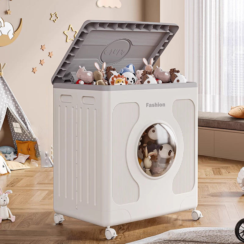Modern Minimalist Kids Movable Rectangular Plastic Foldable Large Capacity Storage Cabinet 1-Cabinet For Bedroom