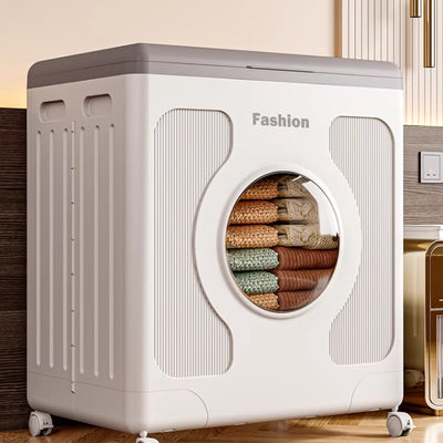 Modern Minimalist Kids Movable Rectangular Plastic Foldable Large Capacity Storage Cabinet 1-Cabinet For Bedroom