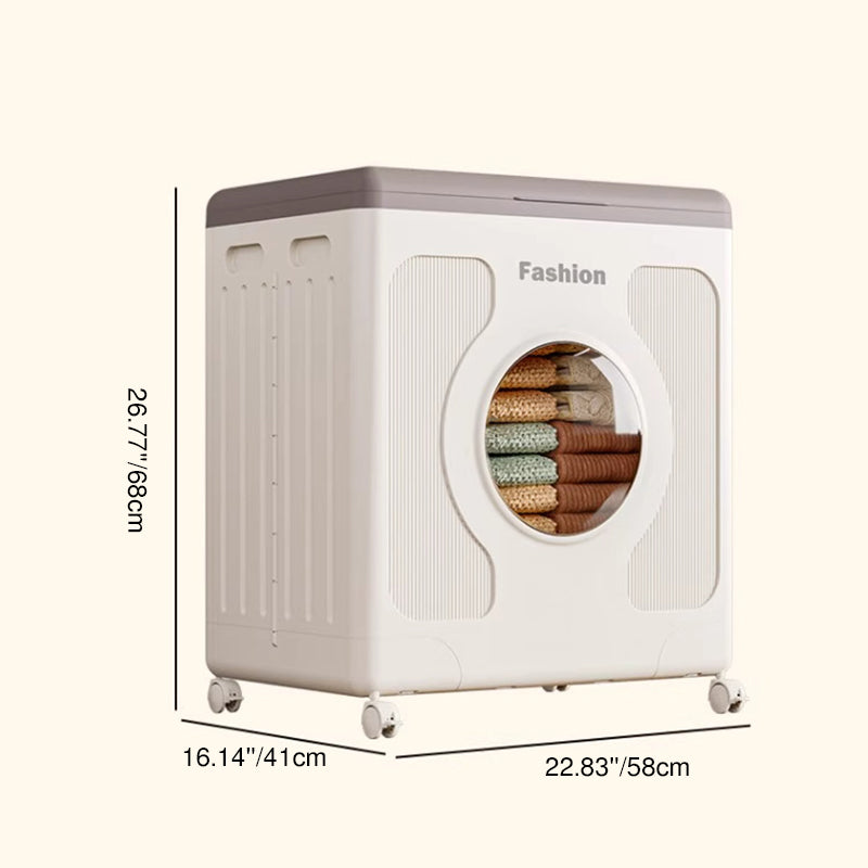 Modern Minimalist Kids Movable Rectangular Plastic Foldable Large Capacity Storage Cabinet 1-Cabinet For Bedroom