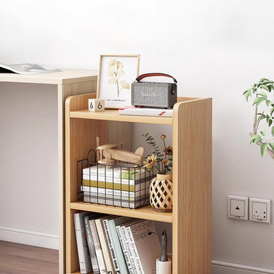 Modern Minimalist Movable Rectangular MDF Plastic Storage Cabinet 3-Tier For Study