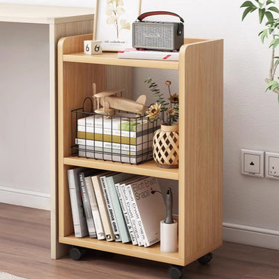 Modern Minimalist Movable Rectangular MDF Plastic Storage Cabinet 3-Tier For Study