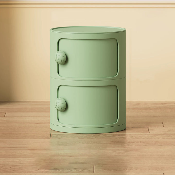 طاولة سرير دائرية بلاستيكية قابلة للفصل بتصميم بسيط حديث دوبامين مع 1/2/3/4 خزانات لغرفة النوم 