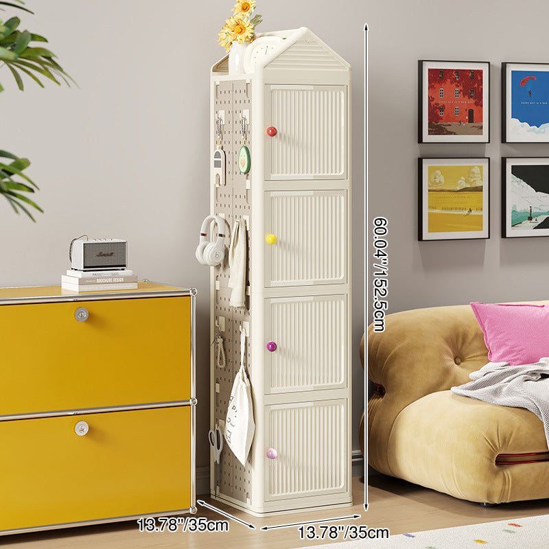 Modern Minimalist Movable Rotatable Square Plastic Foldable Storage Cabinet 2/3/4-Cabinet For Living Room