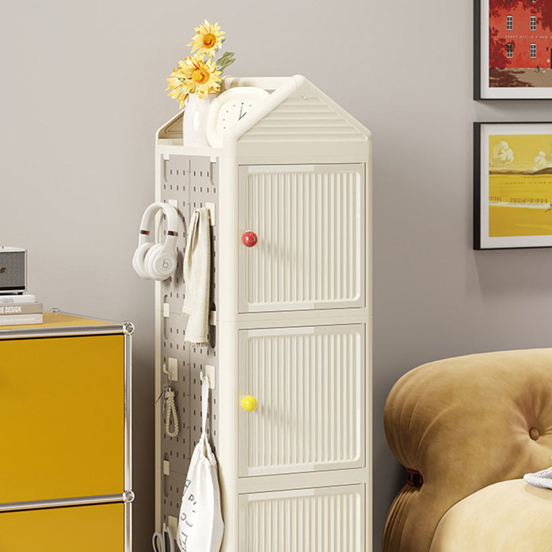 Modern Minimalist Movable Rotatable Square Plastic Foldable Storage Cabinet 2/3/4-Cabinet For Living Room