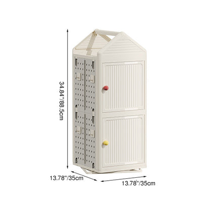 Modern Minimalist Movable Rotatable Square Plastic Foldable Storage Cabinet 2/3/4-Cabinet For Living Room
