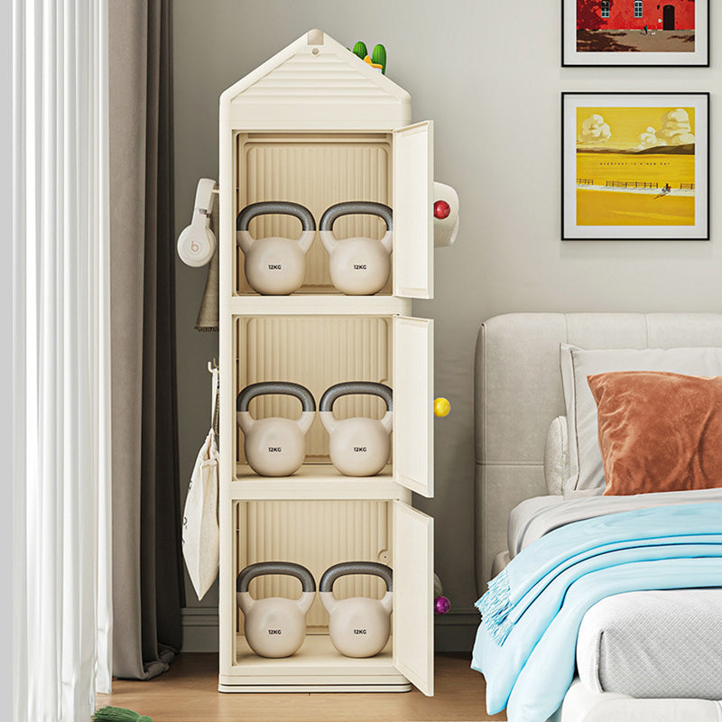 Modern Minimalist Movable Rotatable Square Plastic Foldable Storage Cabinet 2/3/4-Cabinet For Living Room