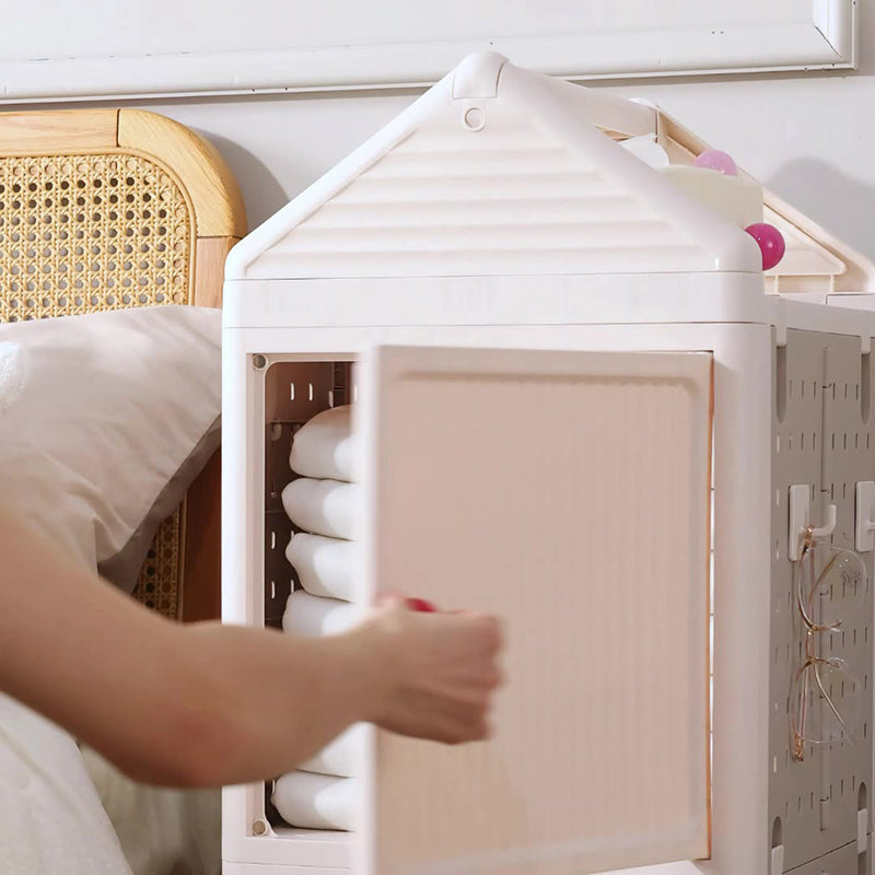 Modern Minimalist Movable Rotatable Square Plastic Foldable Storage Cabinet 2/3/4-Cabinet For Living Room