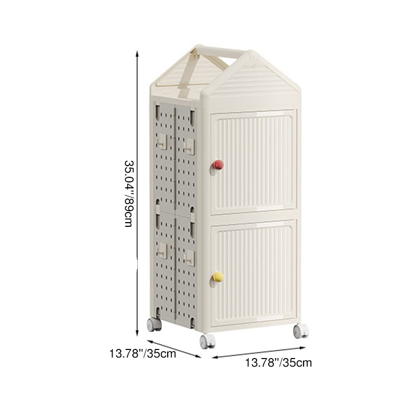 Modern Minimalist Movable Rotatable Square Plastic Foldable Storage Cabinet 2/3/4-Cabinet For Living Room