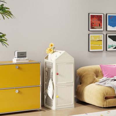 Modern Minimalist Movable Rotatable Square Plastic Foldable Storage Cabinet 2/3/4-Cabinet For Living Room