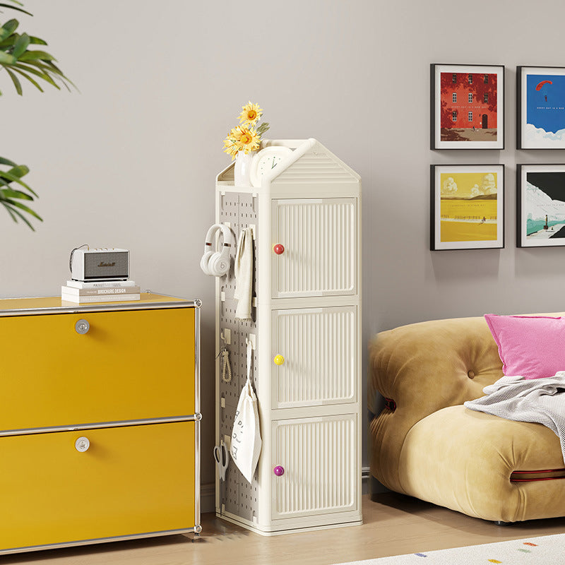 Modern Minimalist Movable Rotatable Square Plastic Foldable Storage Cabinet 2/3/4-Cabinet For Living Room