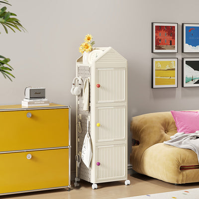Modern Minimalist Movable Rotatable Square Plastic Foldable Storage Cabinet 2/3/4-Cabinet For Living Room