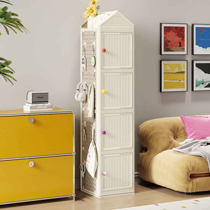 Modern Minimalist Movable Rotatable Square Plastic Foldable Storage Cabinet 2/3/4-Cabinet For Living Room