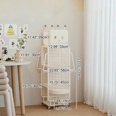 Contemporary Creative Kids Robot Iron PVC Bookshelf 3/4-Tier For Study