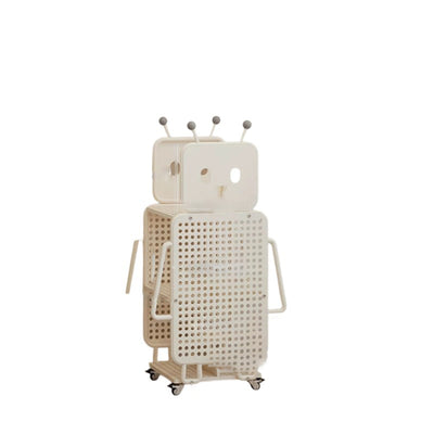 Contemporary Creative Kids Robot Iron PVC Bookshelf 3/4-Tier For Study