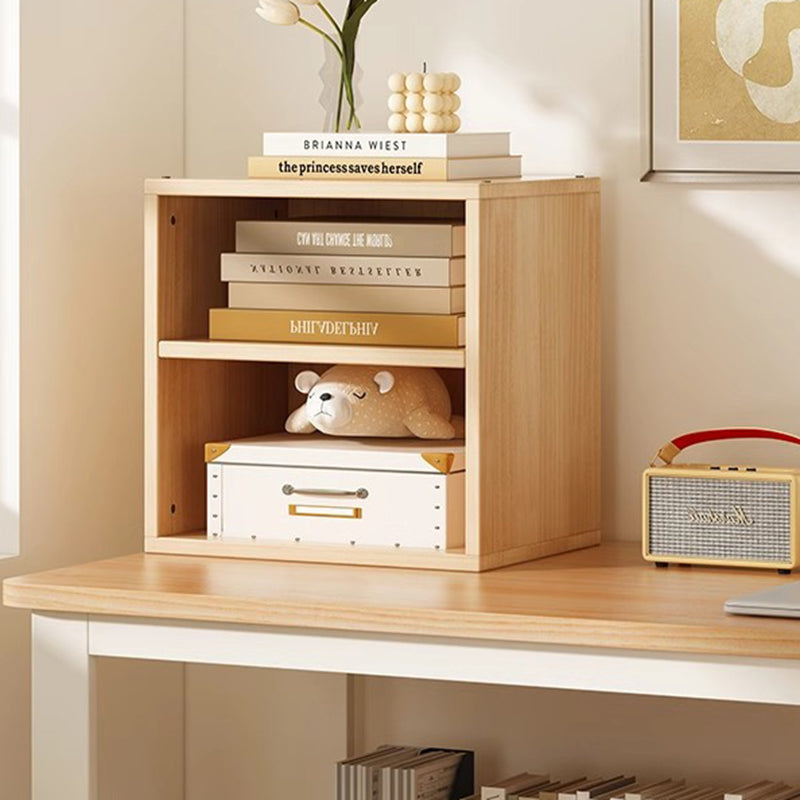 Moderner minimalistischer quadratischer Aufbewahrungsschrank aus Kiefernholz-Verbundplatte und Acryl, 1/2-Schrank, für das Arbeitszimmer 