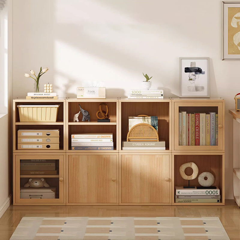 Modern Minimalist Square Solid Wood MDF Acrylic Storage Cabinet 1/2-Cabinet For Study