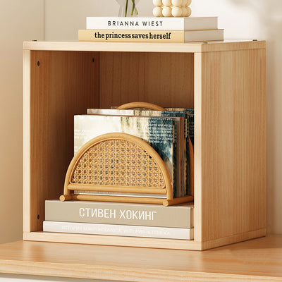 Modern Minimalist Square Solid Wood MDF Acrylic Storage Cabinet 1/2-Cabinet For Study
