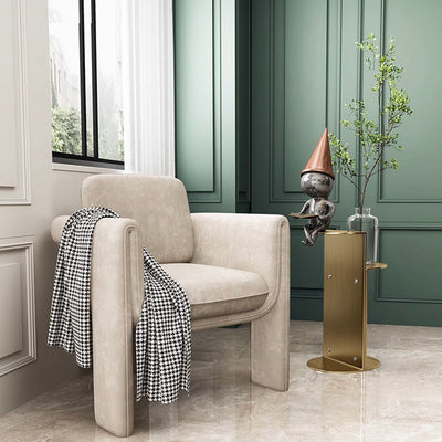 Contemporary Industrial Arc Rectangular Stainless Steel End Table 3-Tier For Living Room