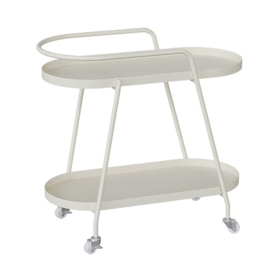 Modern Minimalist Oval Iron Movable End Table 2-Tier For Living Room