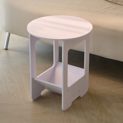 Table d'appoint moderne en composites bois-plastique à deux niveaux pour salon 