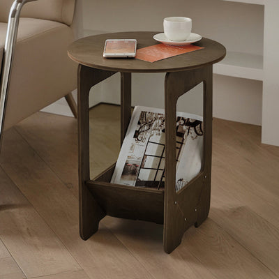 Table d'appoint moderne en composites bois-plastique à deux niveaux pour salon 
