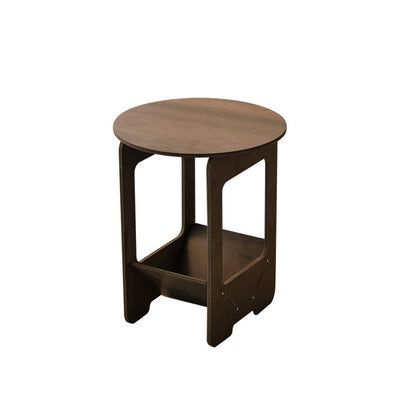 Table d'appoint moderne en composites bois-plastique à deux niveaux pour salon 