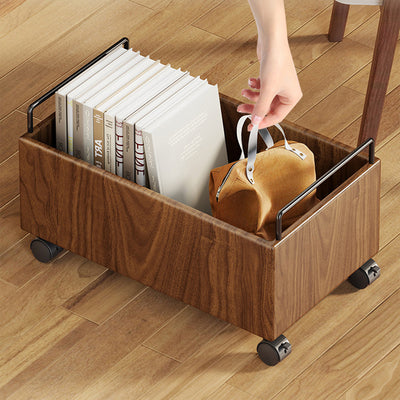 Modern Minimalist Movable Rectangular Solid Wood Kids Storage Cabinet 1-Cabinet For Study