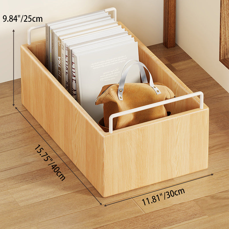 Modern Minimalist Movable Rectangular Solid Wood Kids Storage Cabinet 1-Cabinet For Study