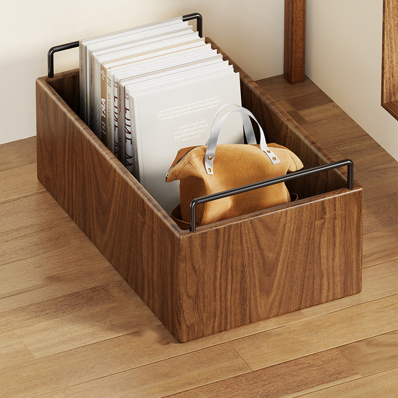 Modern Minimalist Movable Rectangular Solid Wood Kids Storage Cabinet 1-Cabinet For Study