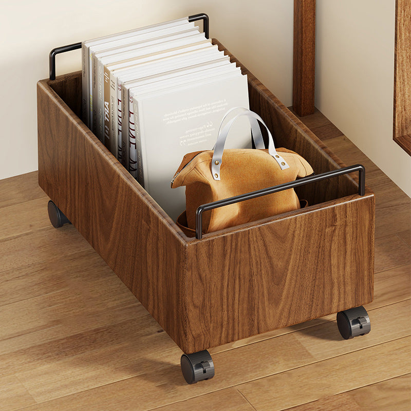 Modern Minimalist Movable Rectangular Solid Wood Kids Storage Cabinet 1-Cabinet For Study