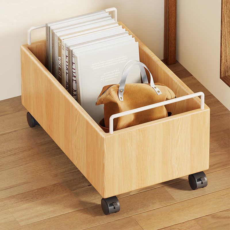 Armoire de rangement pour enfants moderne minimaliste rectangulaire mobile en bois massif 1 caisson pour étude 