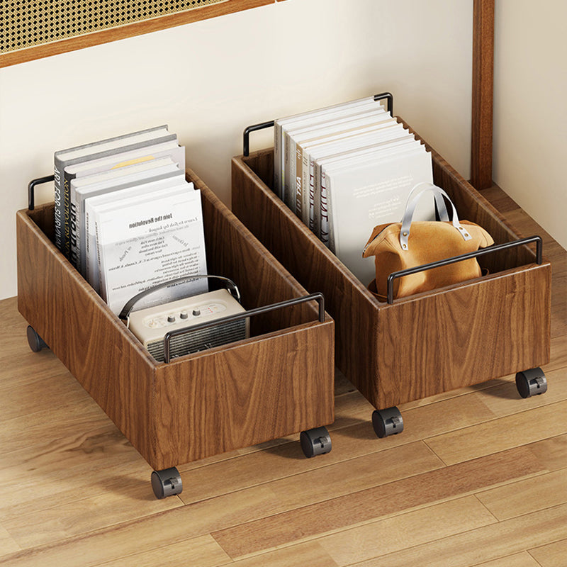 Modern Minimalist Movable Rectangular Solid Wood Kids Storage Cabinet 1-Cabinet For Study