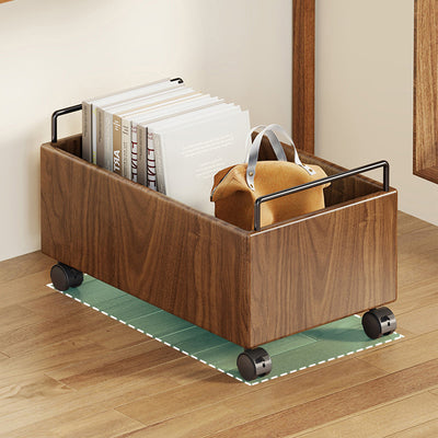 Modern Minimalist Movable Rectangular Solid Wood Kids Storage Cabinet 1-Cabinet For Study