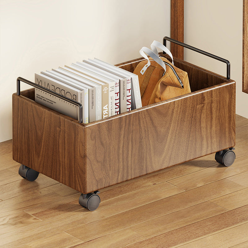 Modern Minimalist Movable Rectangular Solid Wood Kids Storage Cabinet 1-Cabinet For Study