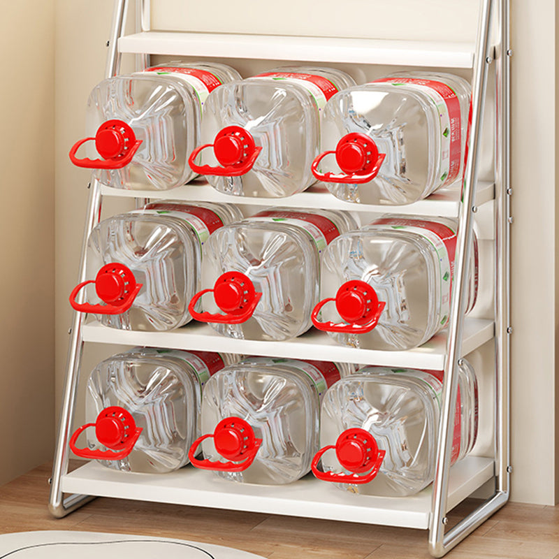 Modern Simplicity Narrow Triangular Stainless Steel Iron Shoe Storage 4-Tier For Hallway