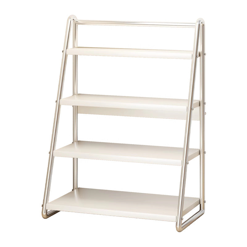 Modern Simplicity Narrow Triangular Stainless Steel Iron Shoe Storage 4-Tier For Hallway