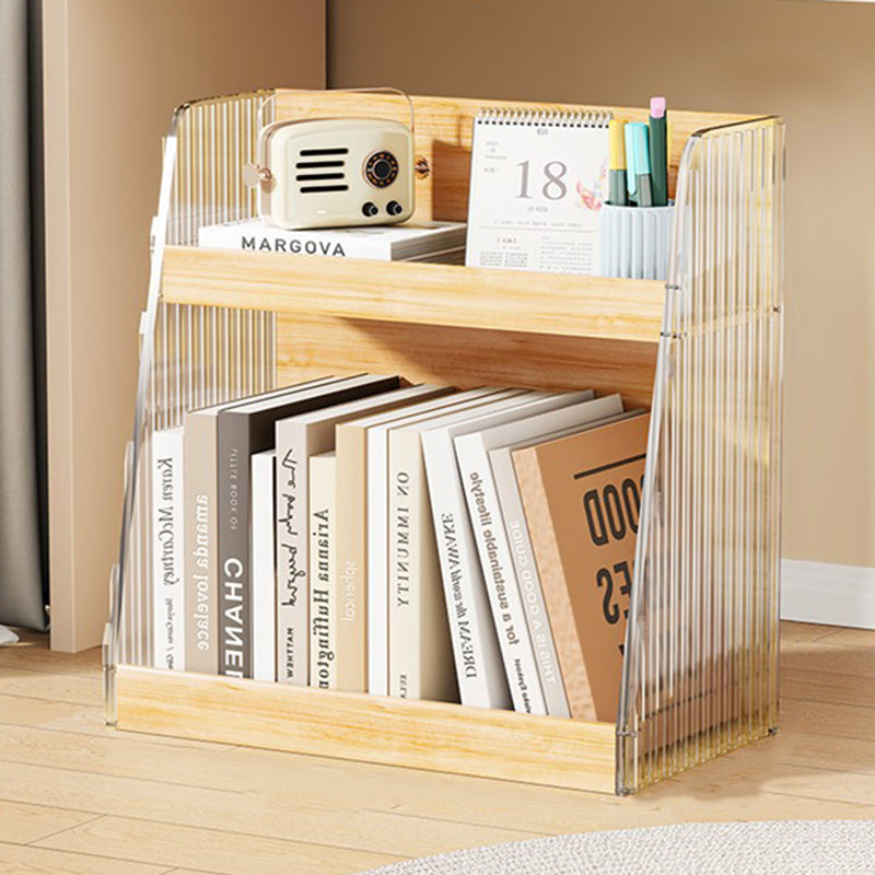 Modern Minimalist Movable Trapezoid MDF Acrylic Storage Cabinet 2-Tier For Study