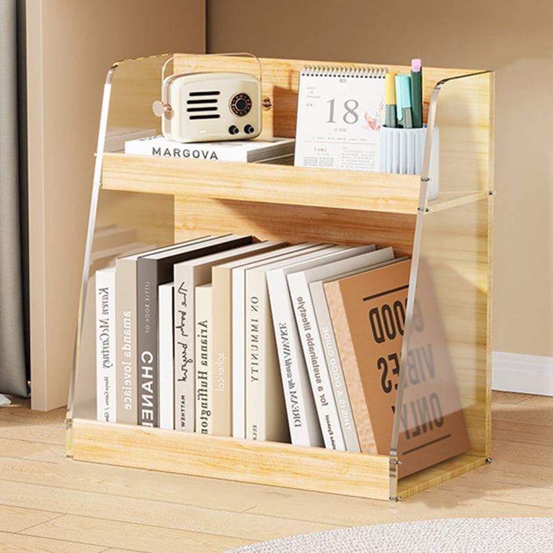 Modern Minimalist Movable Trapezoid MDF Acrylic Storage Cabinet 2-Tier For Study