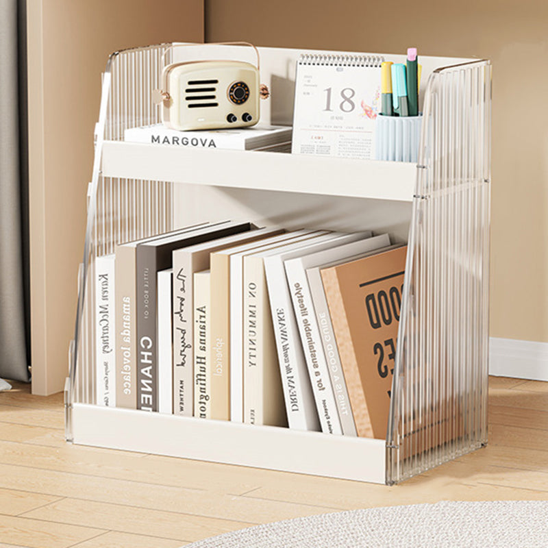 Modern Minimalist Movable Trapezoid MDF Acrylic Storage Cabinet 2-Tier For Study
