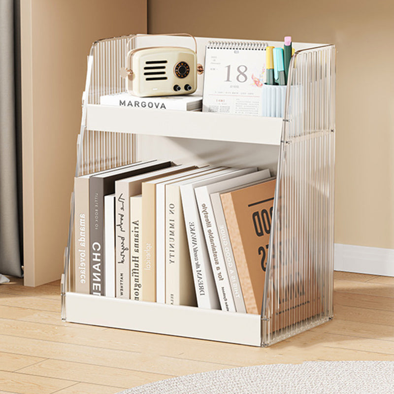 Modern Minimalist Movable Trapezoid MDF Acrylic Storage Cabinet 2-Tier For Study